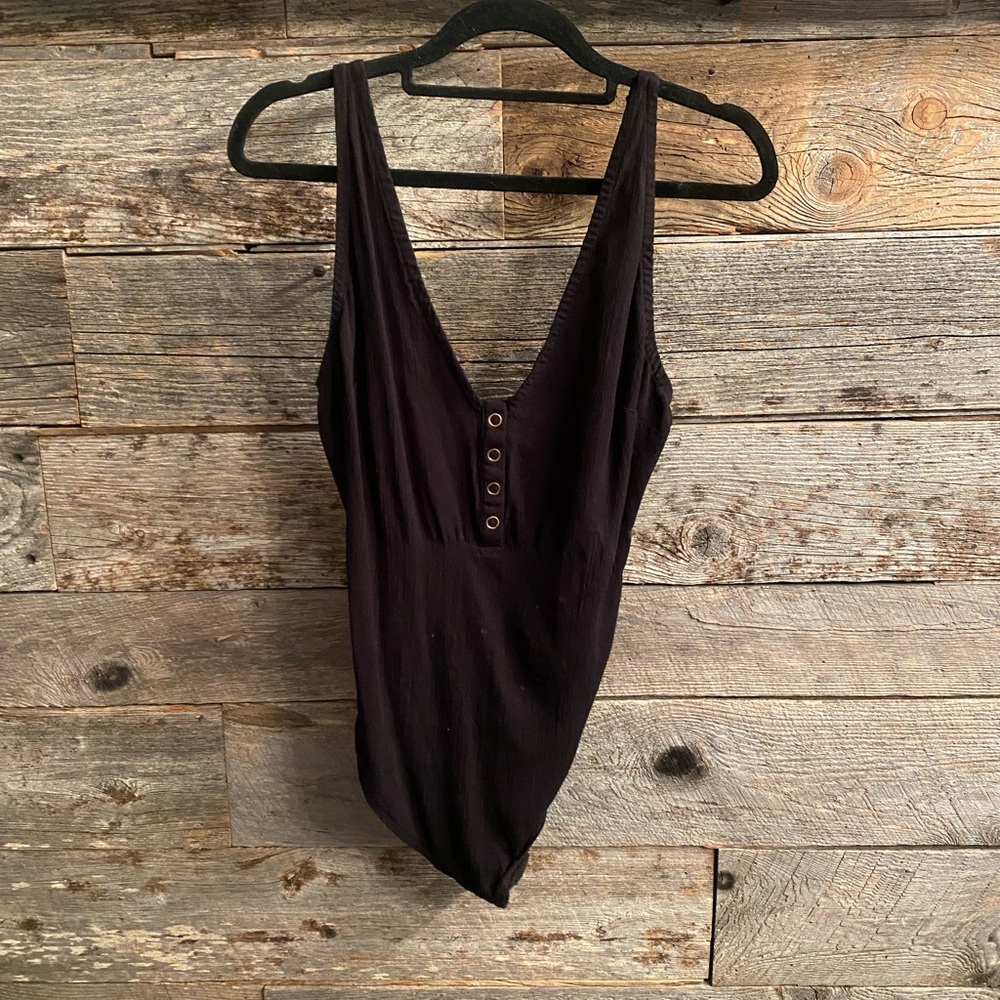 NWOT Black Free People Bodysuit (tank/thong)